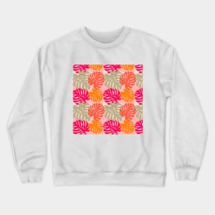 Tropical monstera pattern Crewneck Sweatshirt